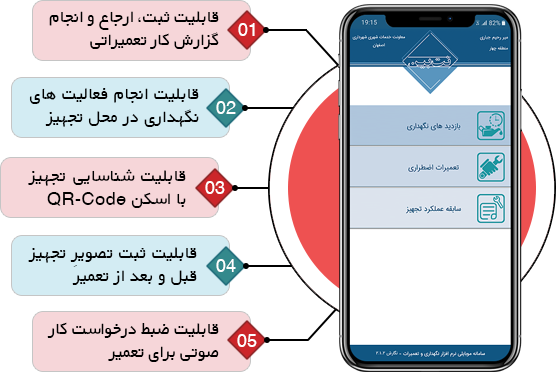 سامانه موبایلی نرم افزار نگهداری و تعمیرات